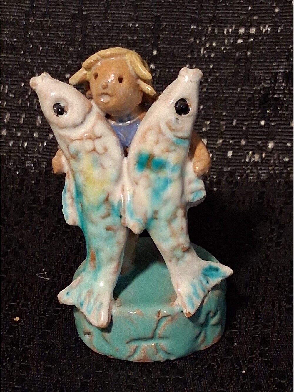 RARE 1928 Wiener Werkstätten Pisces Clay Figure Majolica (found one in museum)